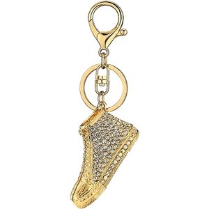 Golden High Top Tennis Shoe Keychain